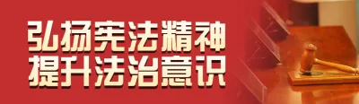 红色写实风格政府组织全国法制宣传日投票活动banner
