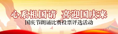 红色党建风格政府组织国庆节投票活动banner