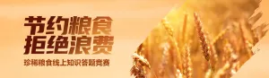 金色渐变唯美风格政府机关世界粮食日知识答题活动banner