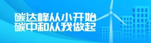 蓝色扁平渐变风格政府组织碳达峰碳中和投票活动banner