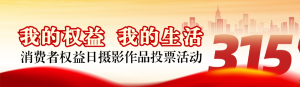 紅色漸變剪影風格政府組織消費者權(quán)益日投票活動banner