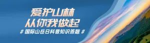 蓝色写实唯美风格政府组织国际山岳日知识答题活动banner