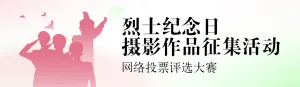 粉色扁平渐变风格政府组织烈士纪念日投票活动banner