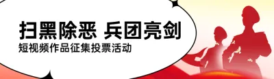 红色党建风格政府组织扫黑除恶投票活动banner