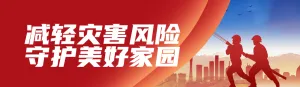 红色扁平剪影党建风格政府组织全国防灾减灾日知识答题活动banner