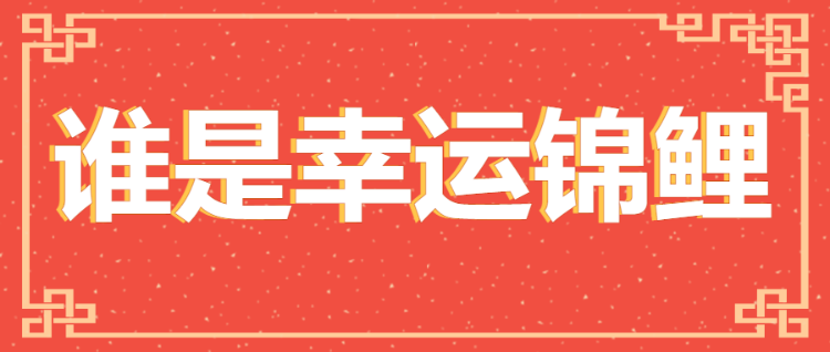 谁是幸运锦鲤定时抽奖