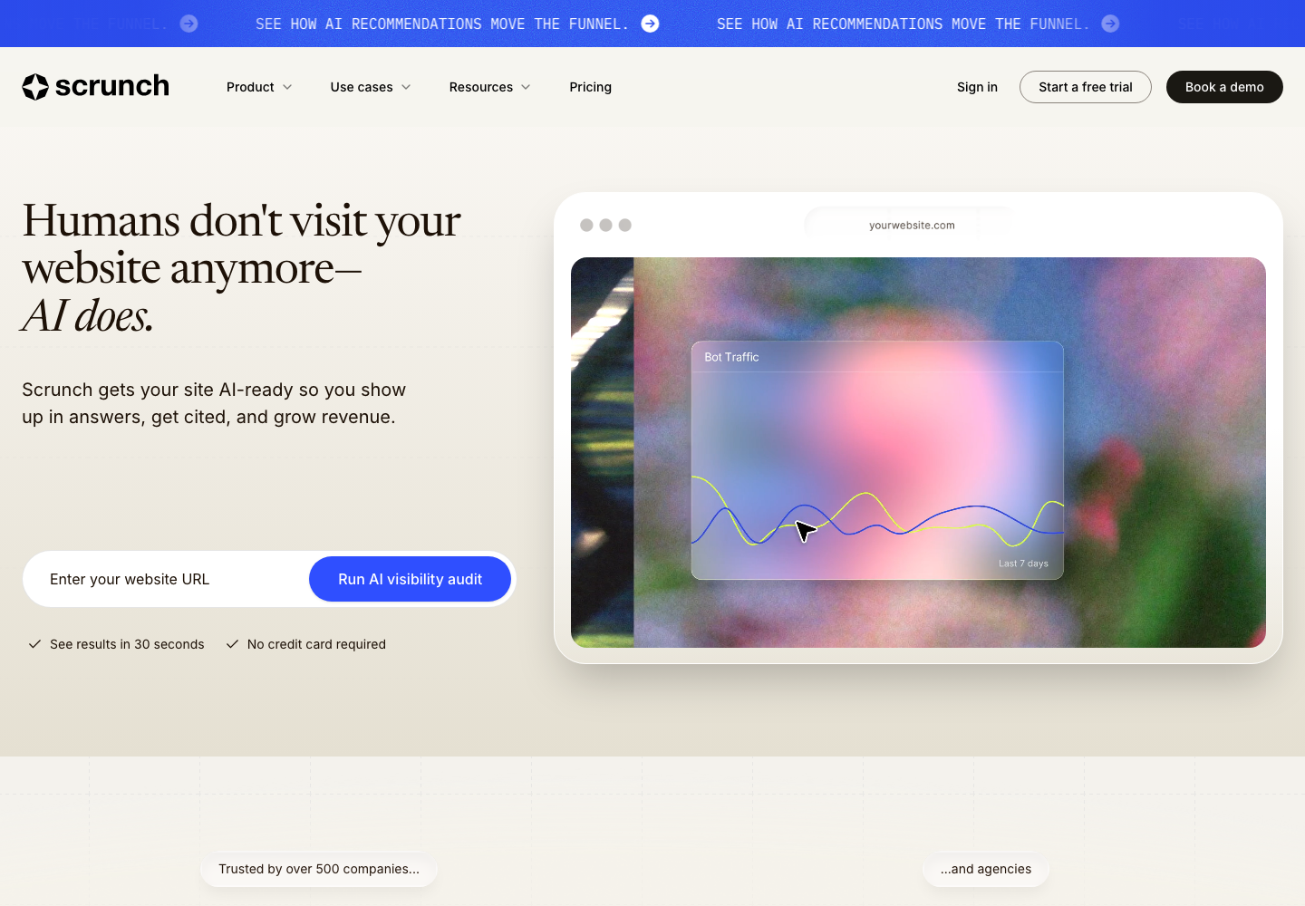 Scrunch AI 是什么？AI Experience Platform 功能详解