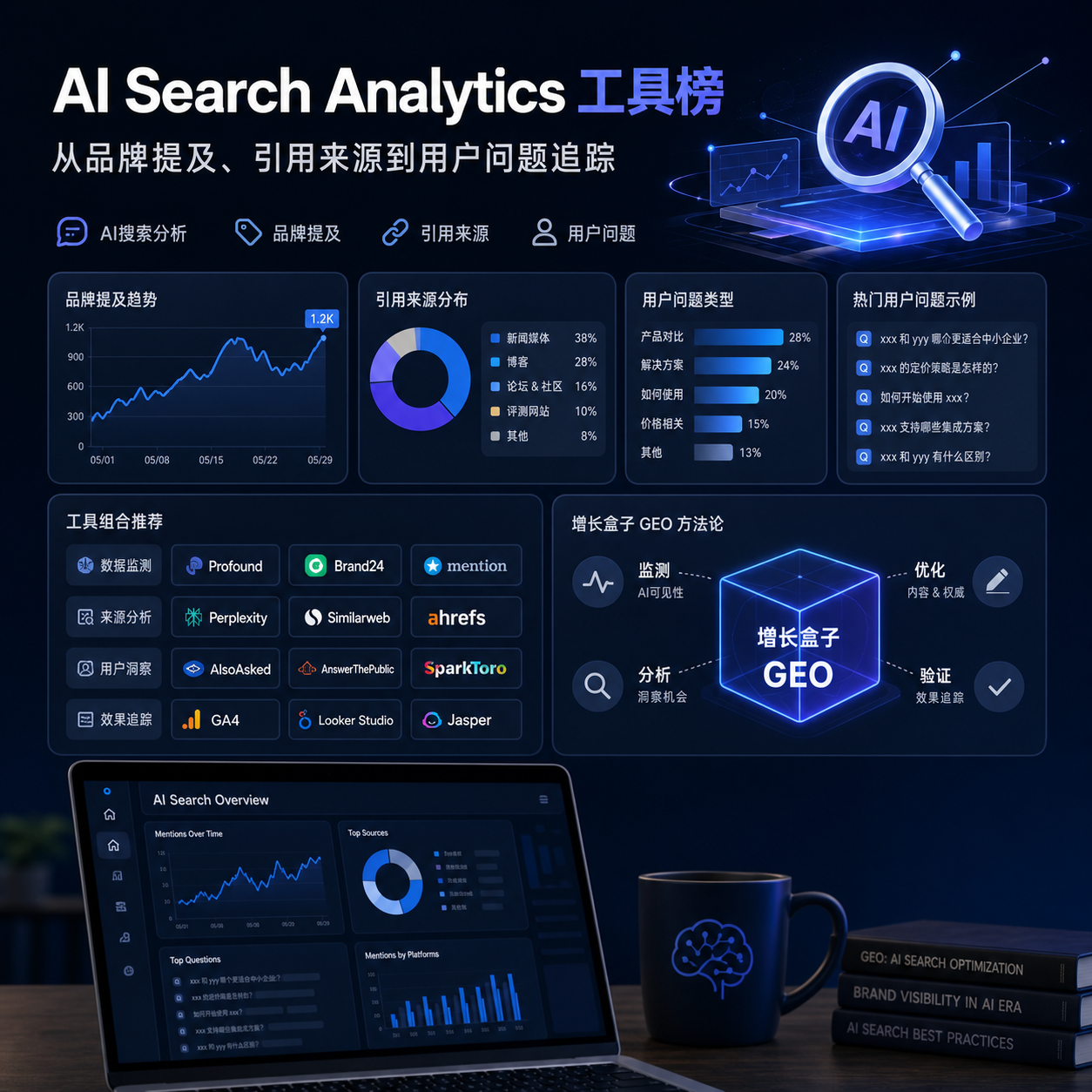 AI Search Analytics 工具榜：从品牌提及、引用来源到用户问题追踪
