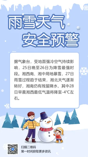 雨雪天气  安全预警