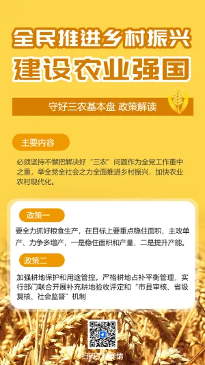 全民推进乡村振兴 建设农业强国