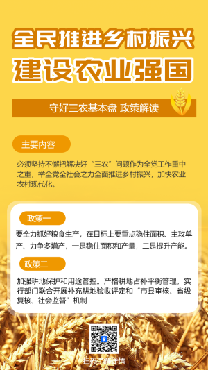全民推進(jìn)鄉(xiāng)村振興 建設(shè)農(nóng)業(yè)強(qiáng)國