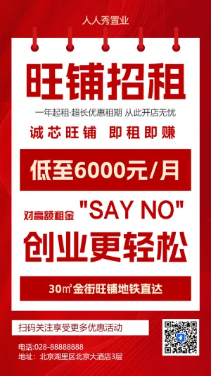 旺铺招租房地产公司宣传写字楼办公楼科技园招租