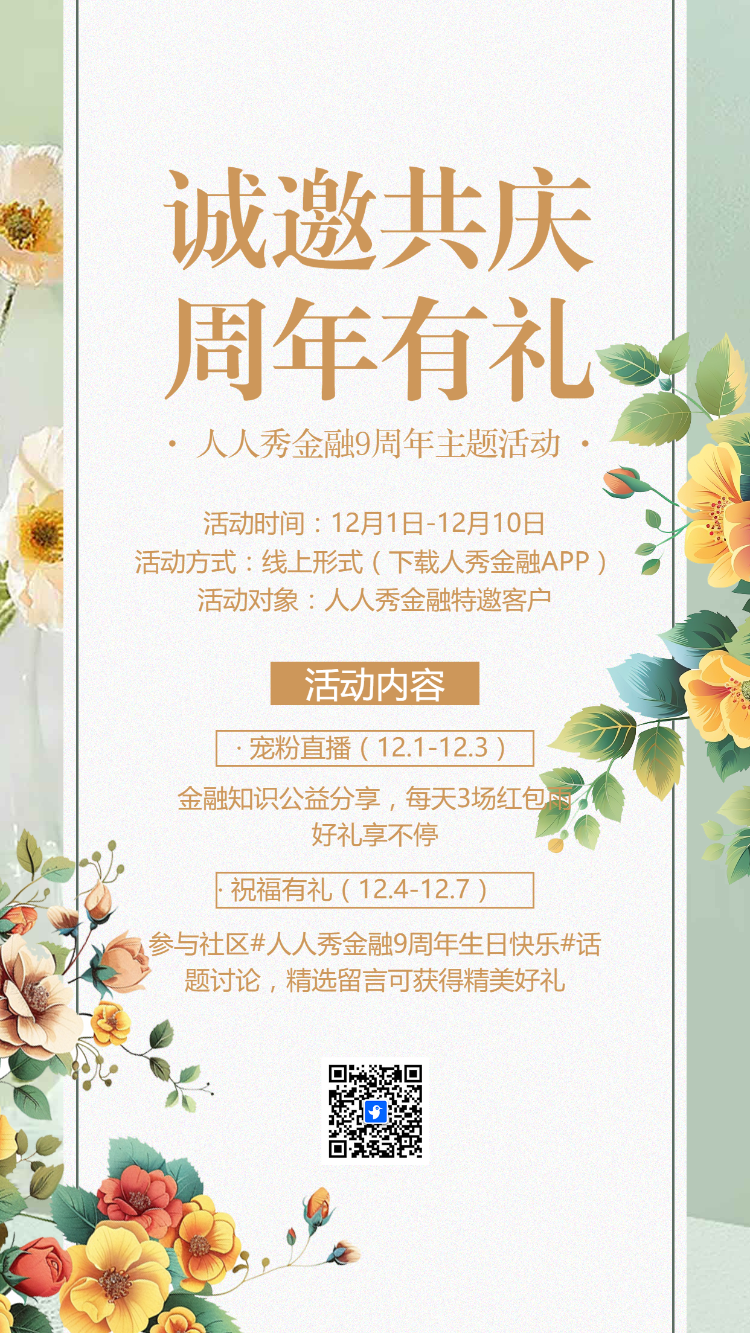 银行周年庆花艺沙龙活动邀请函周年庆典活动