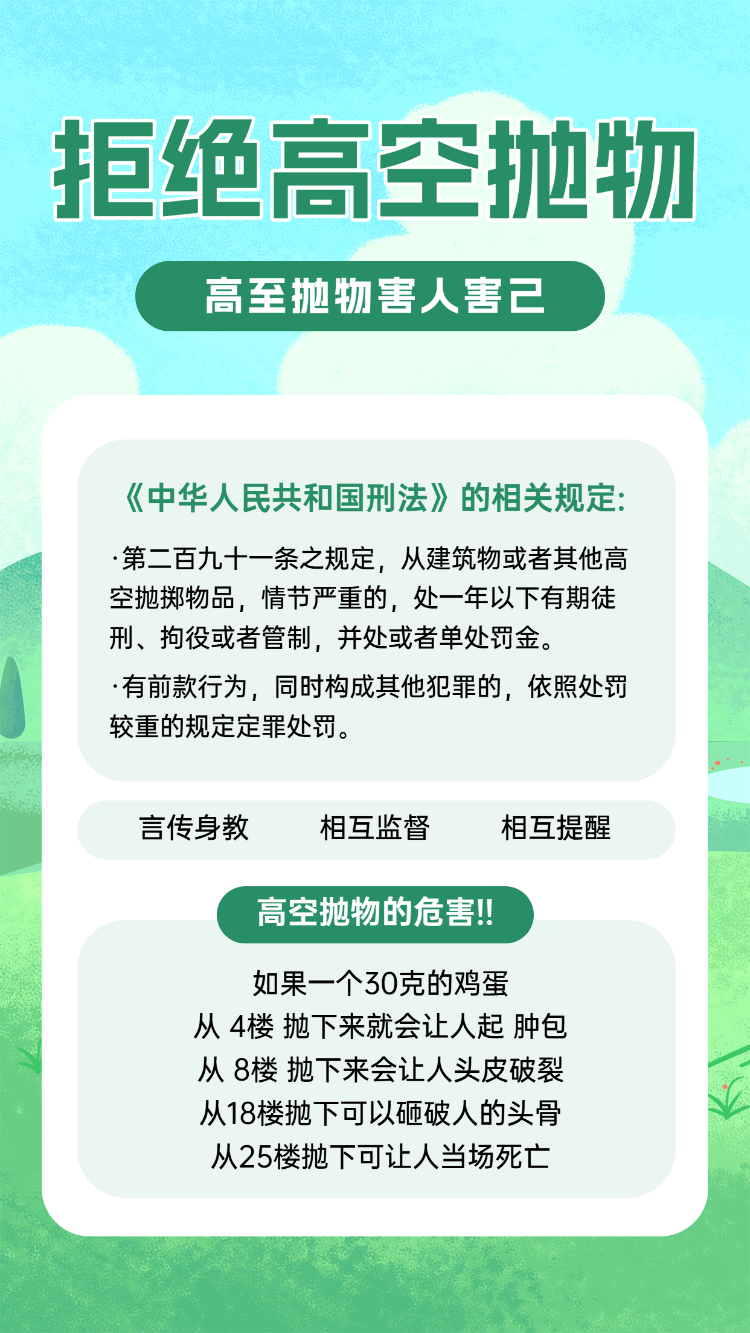 拒绝高空抛物