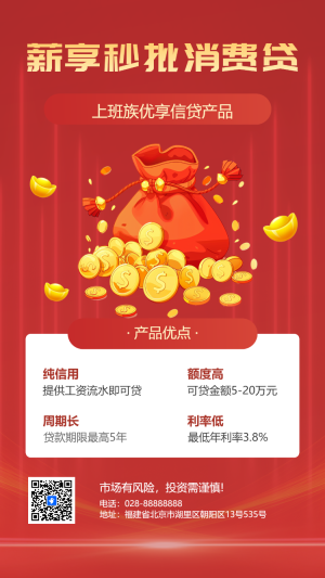 金融理財銀行貸款產(chǎn)品宣傳介紹新品發(fā)布線上貸款
