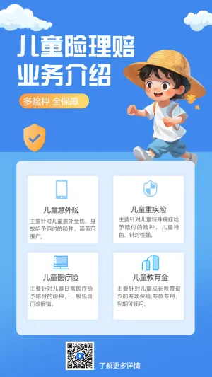 儿童保险医疗保险寿险健康险保险公司介绍宣传