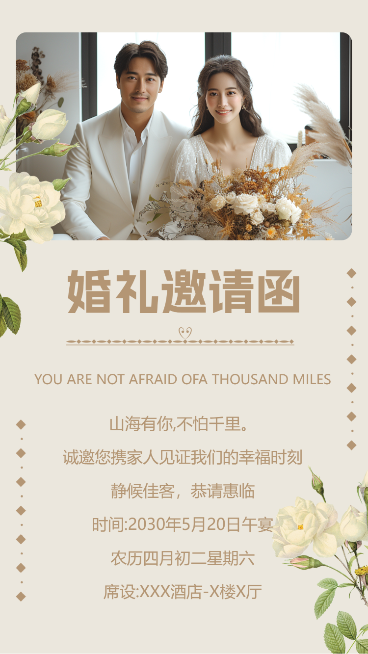 高端轻奢时尚快闪婚礼邀请函结婚请帖请柬