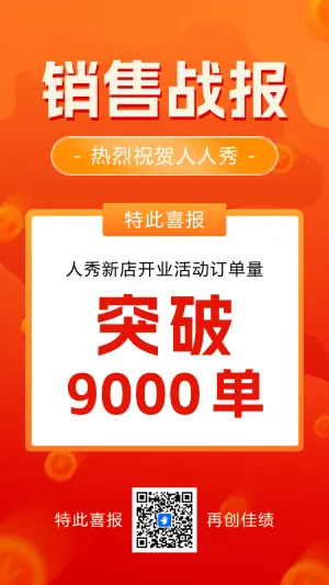 证券公司商家销售喜报战报业绩表彰宣传