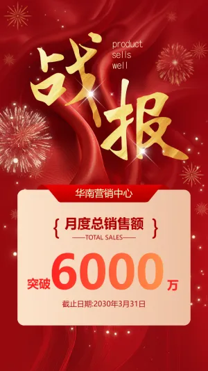 证券公司商家销售喜报战报业绩表彰宣传