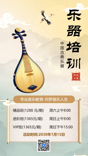 琵琶培训班乐器培训班招生音乐培训班
