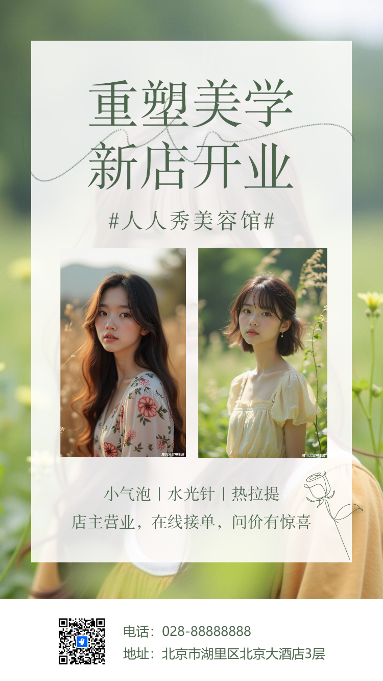 医疗整形美容院盛大开业庆典活动邀请函