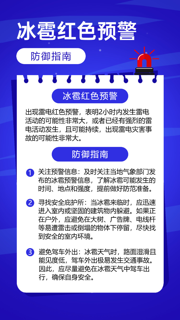 冰雹防护指南天气预警出行安全宣传通知