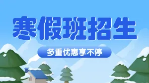 寒假班招生宣传招生促销