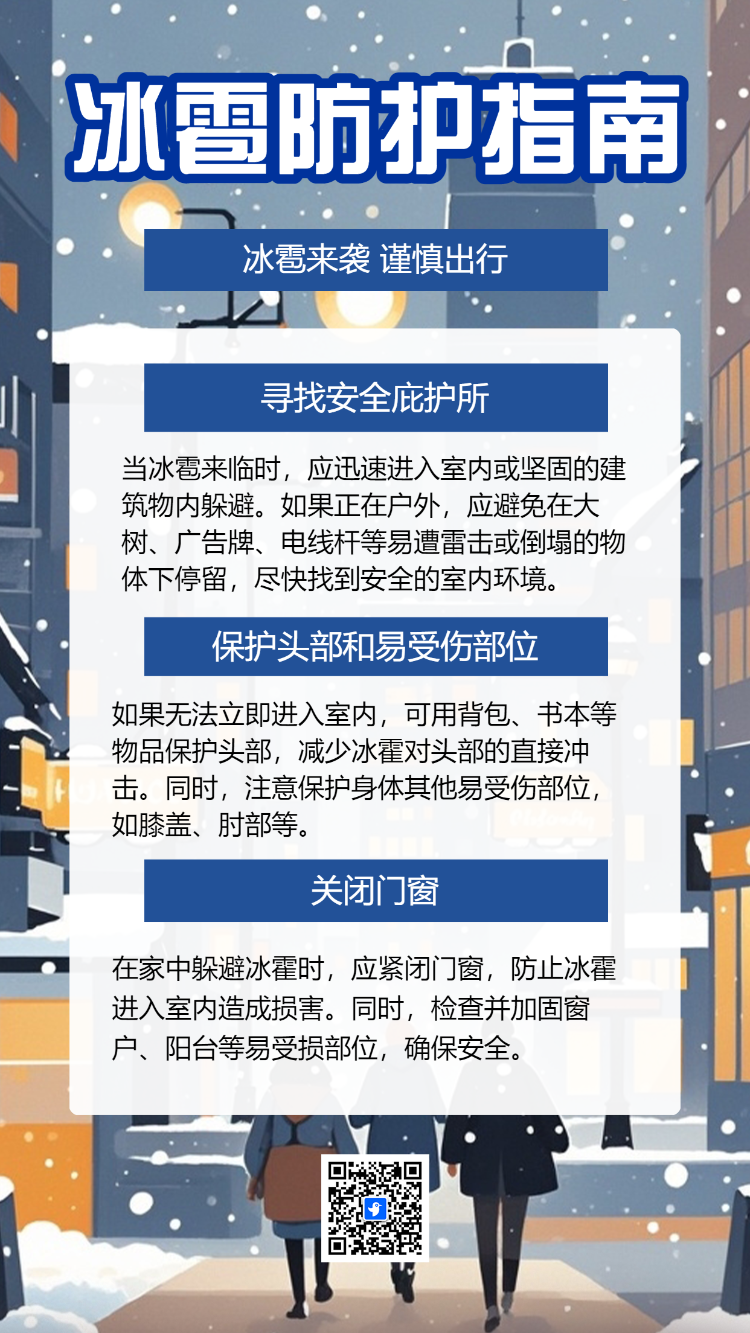 冰雹防护指南天气预警出行安全宣传通知