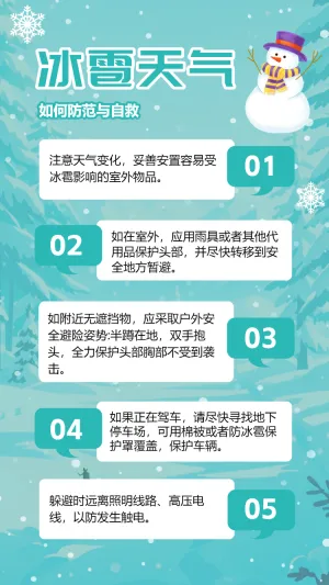冰雹防护指南天气预警出行安全宣传通知