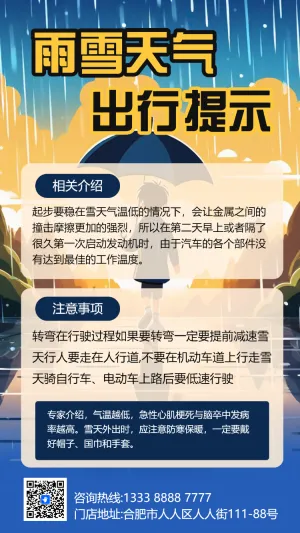 雨雪天气知识科普安全宣传