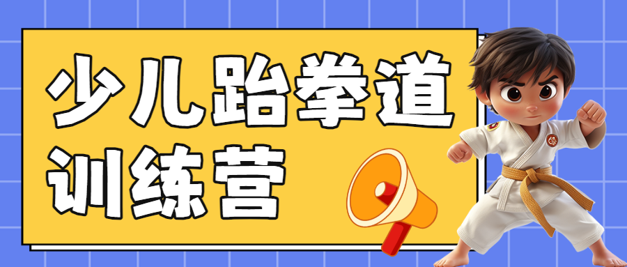 跆拳道培训班手绘招生宣传
