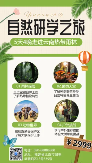 研学招生旅游出行景区景点云南线路营销宣传