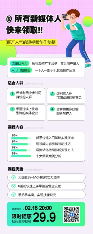 新媒体培训课程介绍