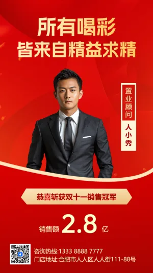 房产物业销售喜报