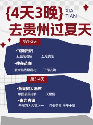 旅游出行贵州旅游线路营销