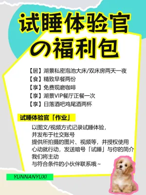 旅游民宿试睡官招募