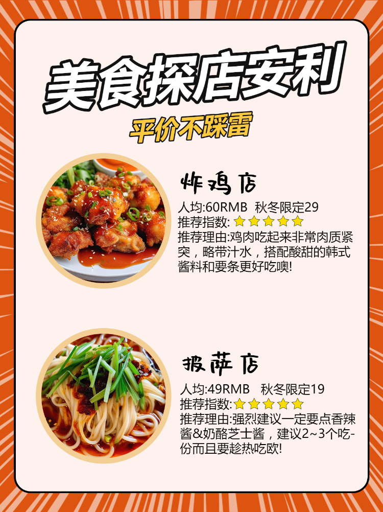 美食探店种草打卡小红书