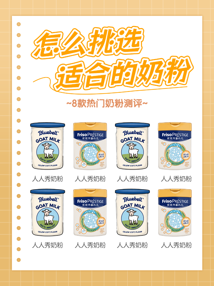 婴幼儿奶粉产品测评产品展示