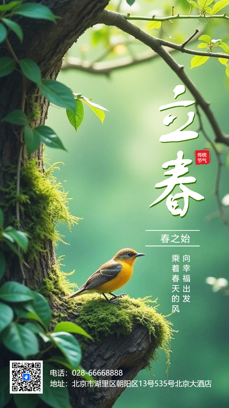 简约立春节气介绍企业宣传