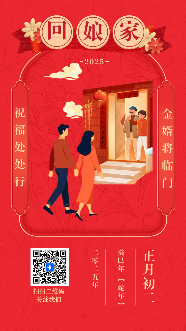 正月初二回娘家习俗海报