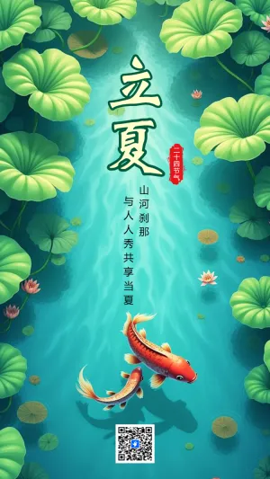 绿色清新风二十四节气立夏节气介绍企业宣传