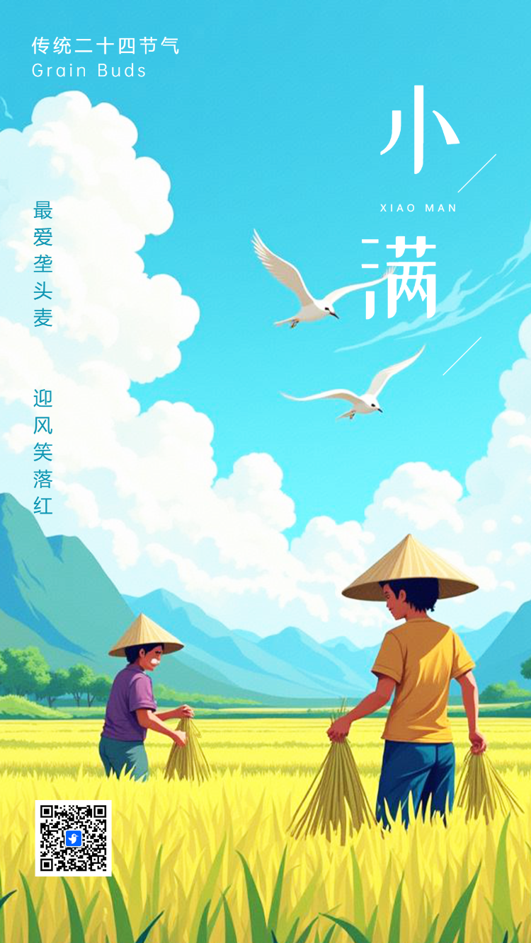 卡通小满二十四节气企业宣传