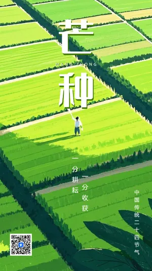 芒种至盛夏始二十四节气之芒种节气介绍宣传