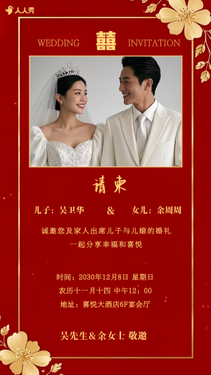 父母邀請(qǐng)函婚禮結(jié)婚請(qǐng)柬請(qǐng)貼父母邀請(qǐng)方案