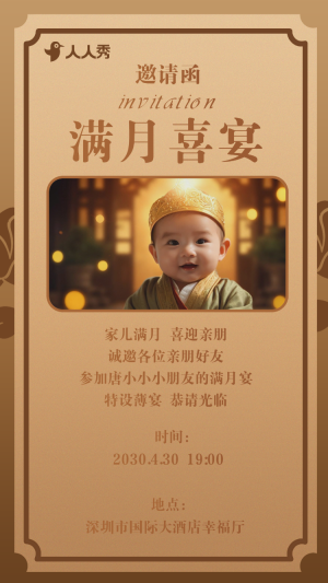 寶寶滿月喜宴滿月宴