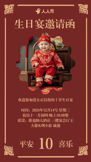 生日宴邀請函


