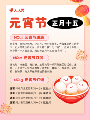元宵節(jié)習(xí)俗/話題分享