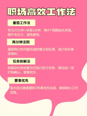 高效工作法
告别加班族