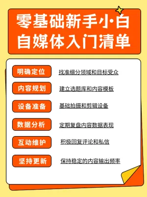 新手小白做自媒体必备清单
