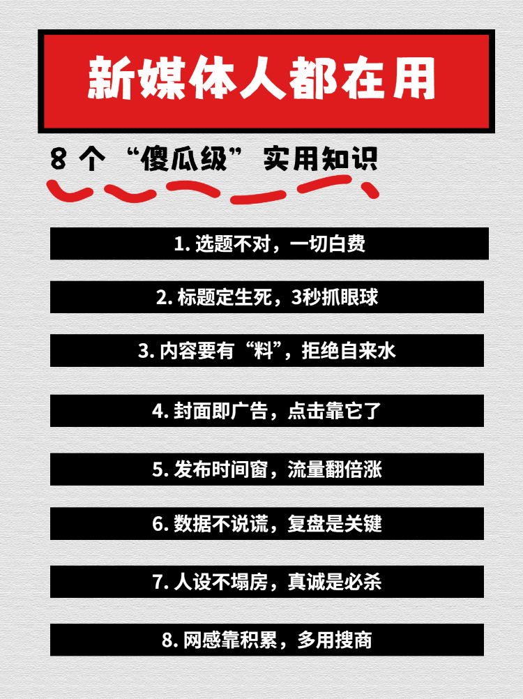 新媒体人都在用的傻瓜知识